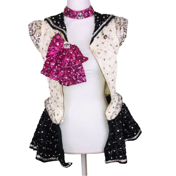 Vintage Vicky Renee Feature Dancer Costume – Sailor Girl – Swarovski Rhinestones - Picture 6 of 11